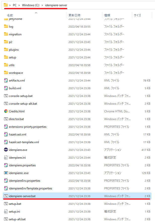 idempiere-server.bat