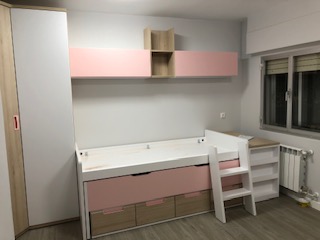 dormitorio juvenil montado en guadalajara todo perfecto cliente muy contento armario chaflan armario dos cajone compacto bicama y cajones arcon extraible encimera deslizante escritorio con encimera en angulo y cama abatible con armario superior 