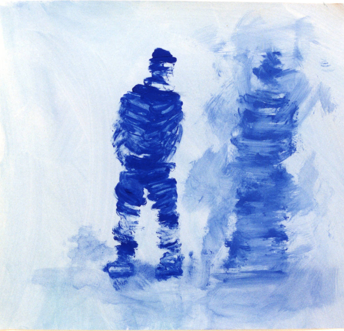 Mumie, Entwicklungsstadium Neugier, 62 cm x 58 cm, Gouache auf Papier,1996