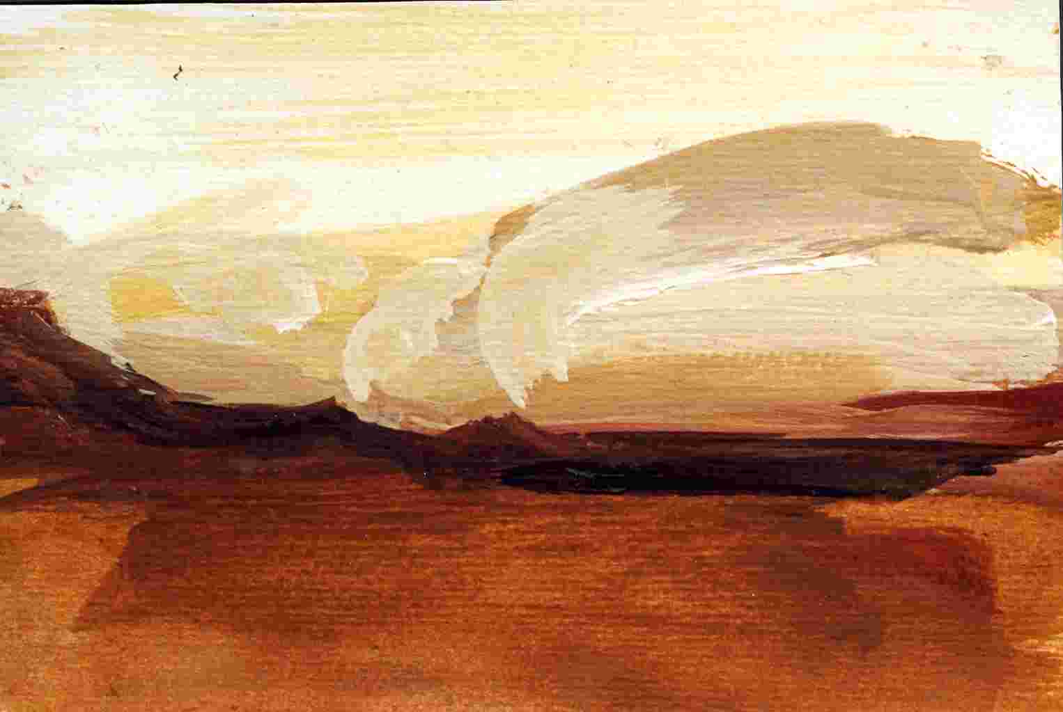 Frauenlandschaft, Öl auf Bütten, 10,5 cm x 14,5 cm , 1997