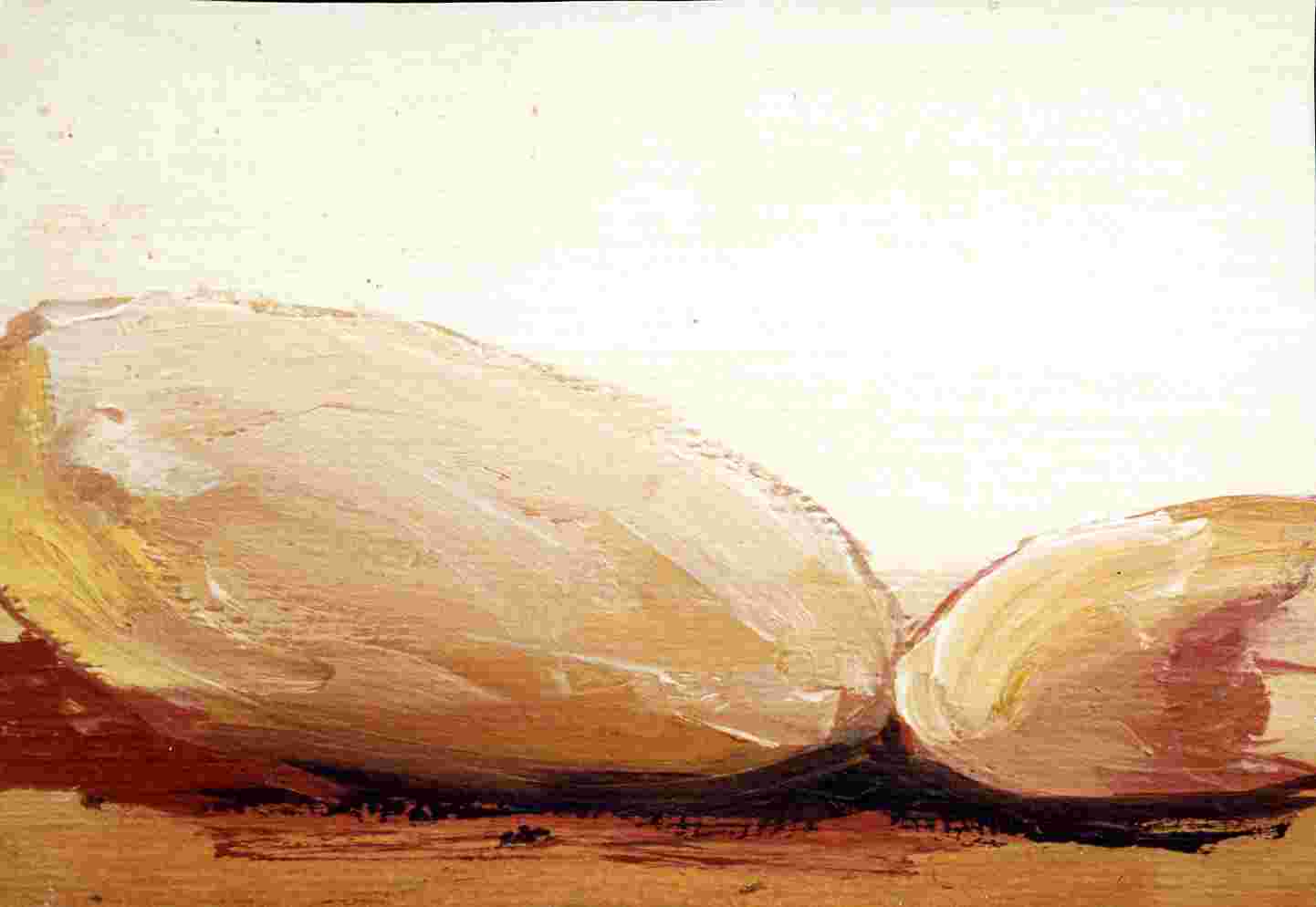 Frauenlandschaft, Öl auf Bütten, 10,5 cm x 14,5 cm , 1998