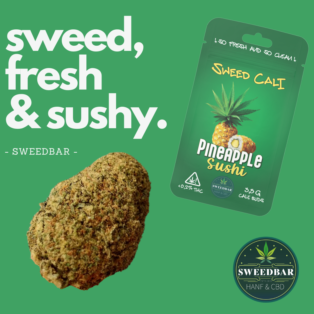 Legale High Quality CBD Blten Cali Pineapple Sushi | Versandkostenfrei ab  50, 1-2 Tage Lieferung | Sweedbar - Sweedbar - Cannabis Grow Shop
