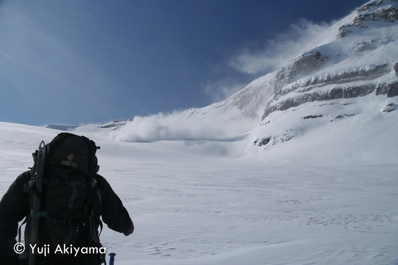 アイスフィールド・パークウェイ Mt.Hectorでの雪崩