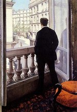 "Jeune homme à la fenêtre", Gustave Caillebotte, 1876