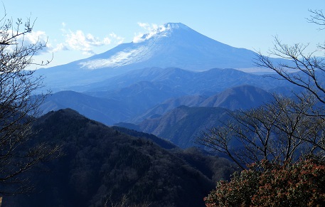 鍋割山から