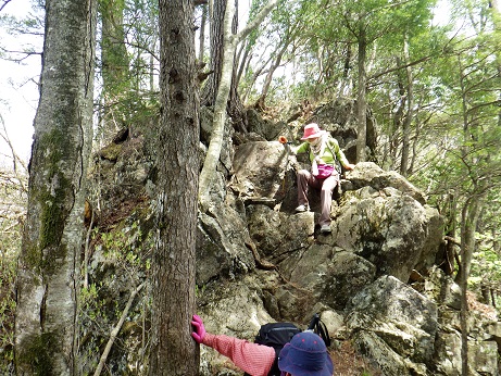 核心部の岩場12:52