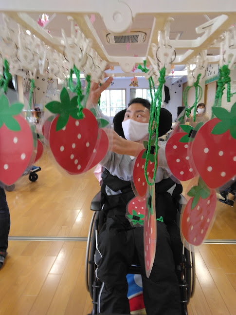 今月のレク「いちご狩り」