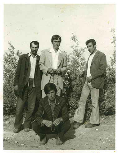 1972,  Ayaktakiler soldan sağa: İbrahim Beştaş, Oruç Dapar, Halil Beştaş - Oturan: Seydi Sünbül