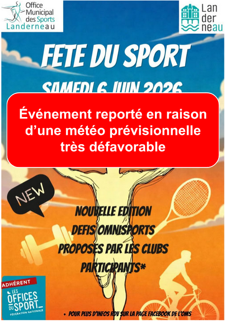 Cours maintenus samedi matin en raison du report de la Fête du sport