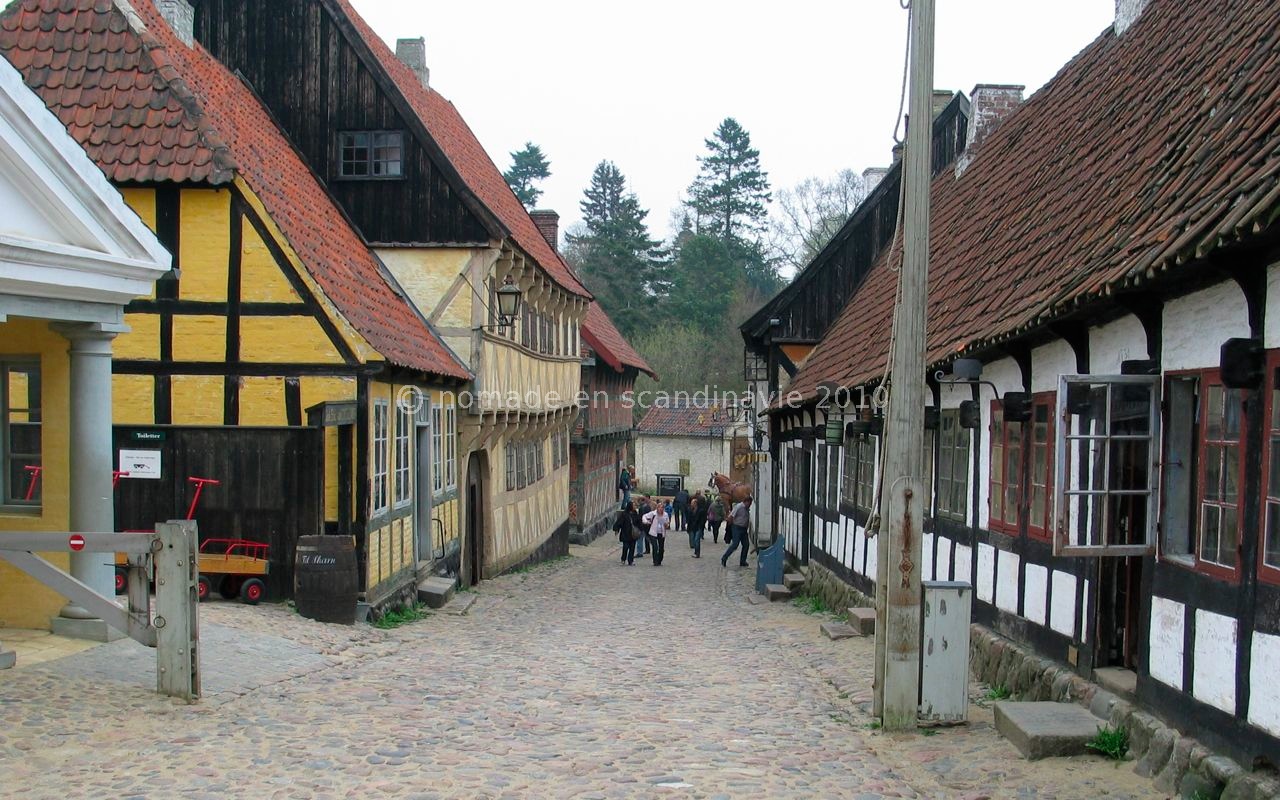 Den Gamle by (la vieille ville), à Aarhus, les maisons reconstituées.