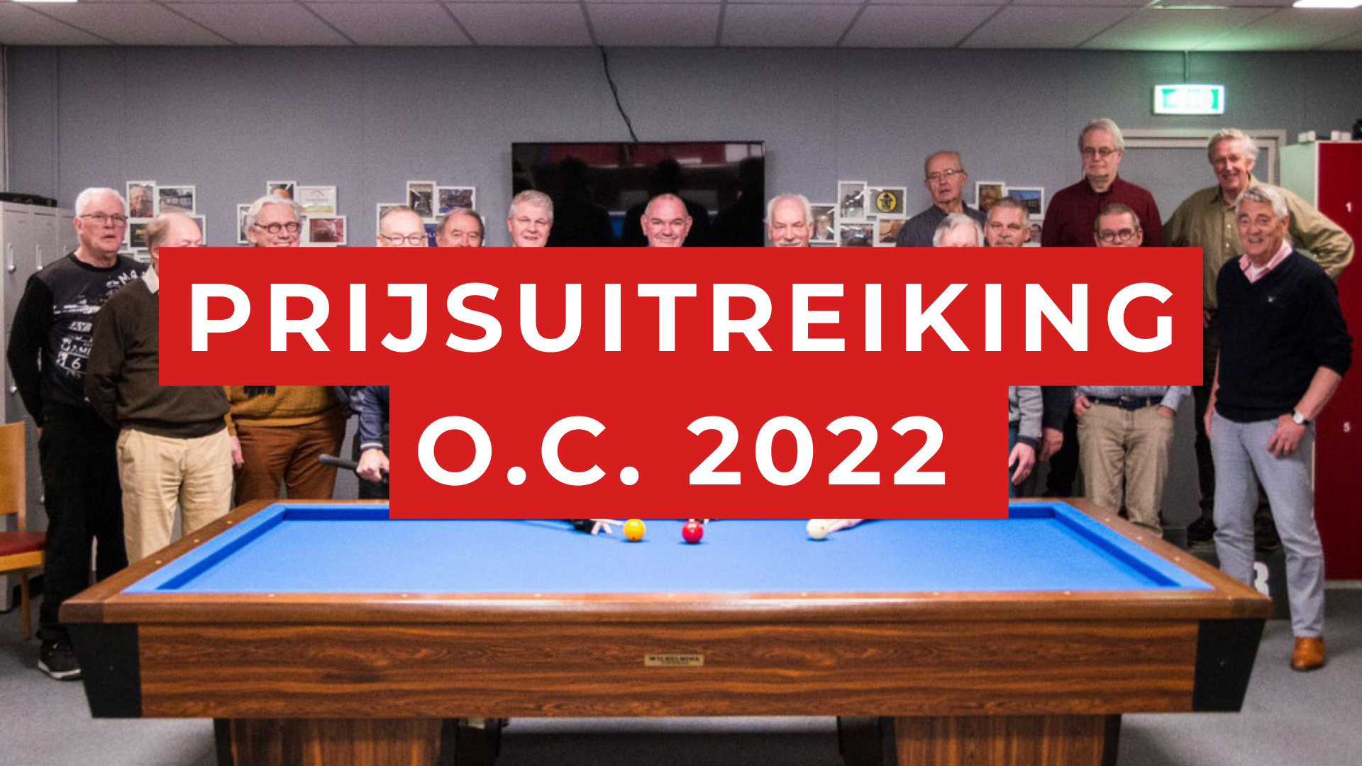 Prijsuitreiking Onderlinge Clubkampioenschap 2022