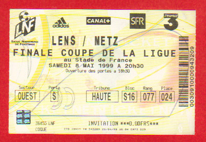 Finale 1999 RC Lens 1 - 0 FC Metz