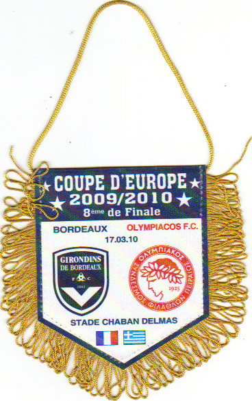 Pas de Production "Officielle" 1er Tour 2009/10, ici Bordeaux - Olympiakos FC 1/8éme de Finale