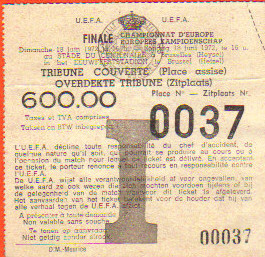 Finale Euro 1972 Belgique