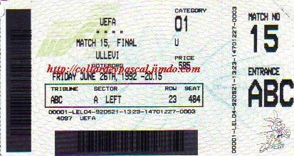 Euro 1992 :  Danemark  2 - 0  Allemagne  (Finale)