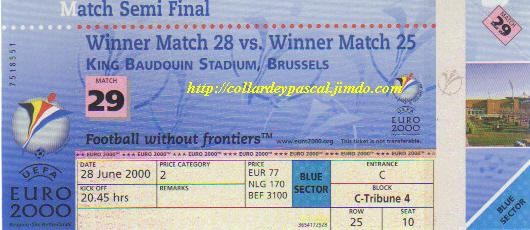 Euro 2000 : France - Portugal 1/2 Finale