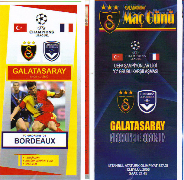 FC Galatasaray - Girondins (Programmes Pirates)