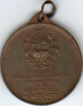 Médaille commémorative 1 ére Coupe du Monde de Football Uruguay 1930