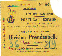 Coupe latine Réal Madrid - SL Benfica joué à Paris