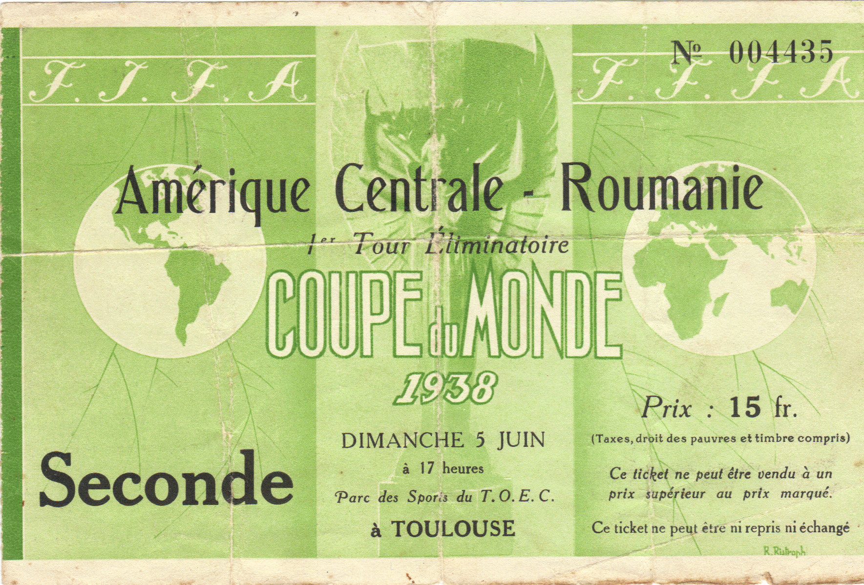 1/8 de Finale Ameriques centrale (Cuba) - Roumanie (France 1938)