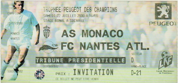 2000 à Sochaux : AS Monaco bat FC Nantes 0 - 0  (6.5 tab)