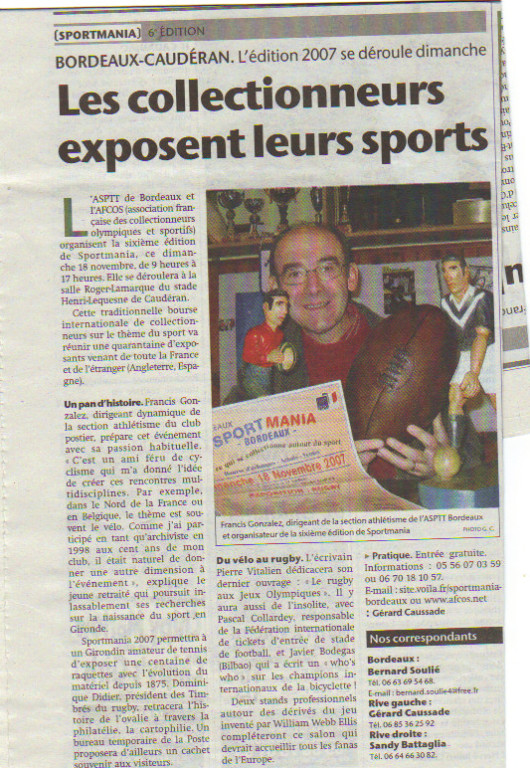 Francis Gonzalez 2007 Sportmania Sud Ouest