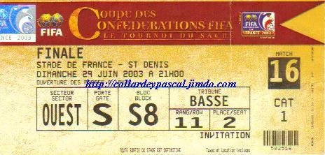 Coupe Confédérations 2003 : Finale France -  Cameroun, La France remporte le Trophée