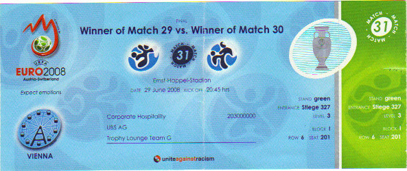 Finale Espagne - Allemagne Euro 2008