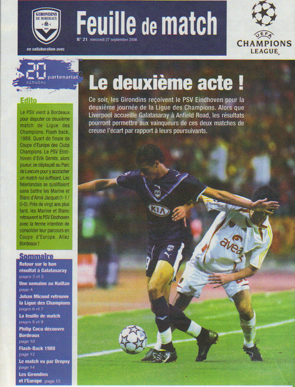 Girondins - PSV Eindhoven