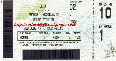 Euro 1992 : France - Danemark, le Danemark remplaçant la Yougoslaviel
