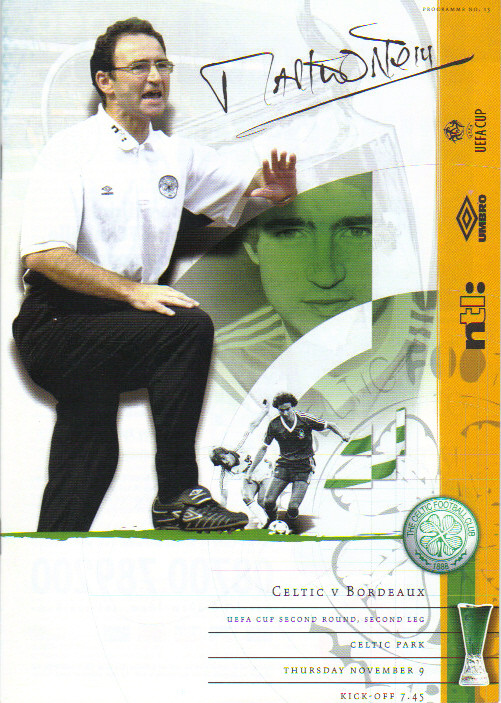 Celtic Glasgow - Girondins Coupe Uefa, pas de programme de match à Bordeaux