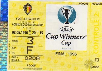 1996 à Bruxelles : Paris SG - Rapid Vienne 1 - 0