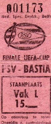 1978 :  PSV Eindhoven - SEC Bastia  3 - 0 