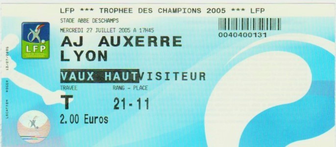 2005 à Auxerre : Ol. Lyonnais bat AJ Auxerre 4 - 1
