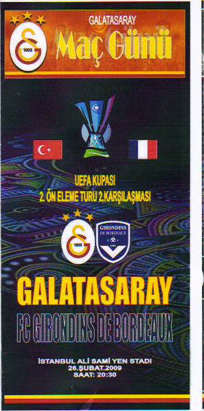 FC Galatasaray - Girondins (Programme Pirate)