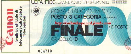 Euro 1980 en Italie, Finale Allemagne de l'Ouest - Belgique