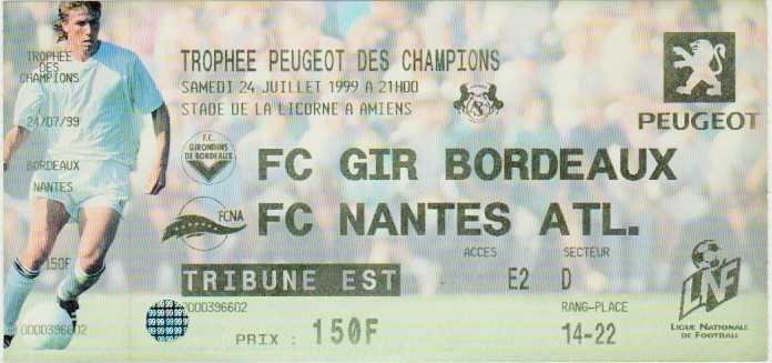 1999 à Amiens : FC Nantes bat Girondins Bordeaux 1 - 0