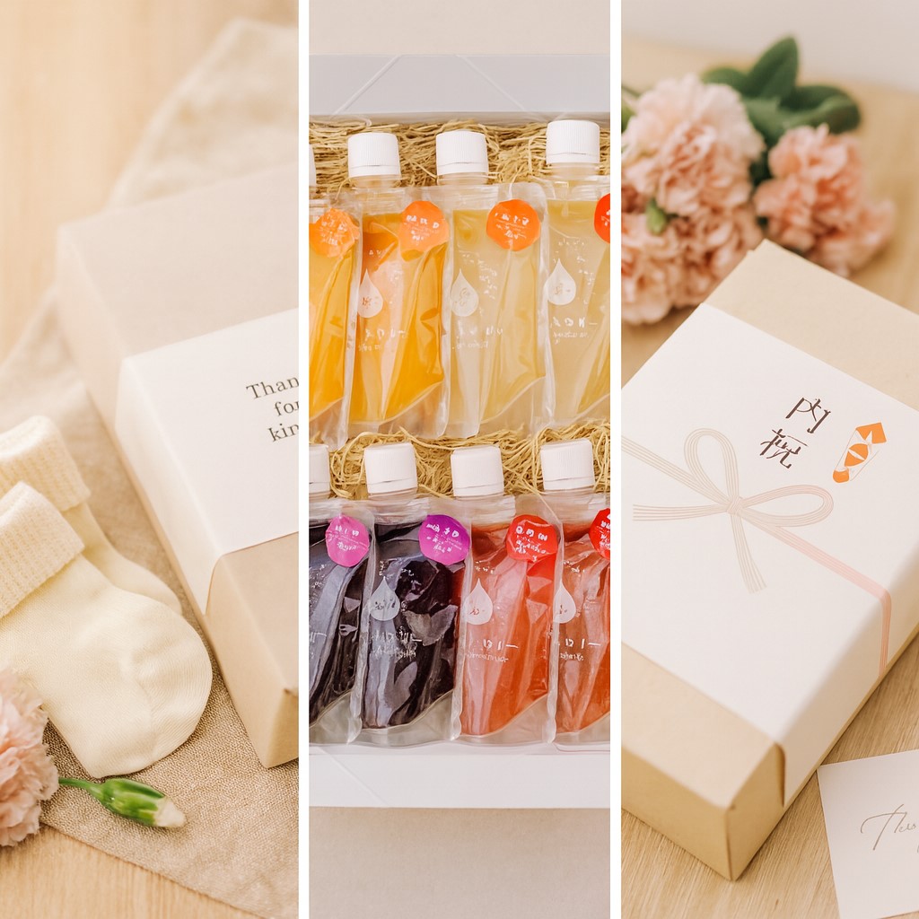 「出産のお祝いをありがとう。気持ちを込めて、やさしい果実の贈り物を。」