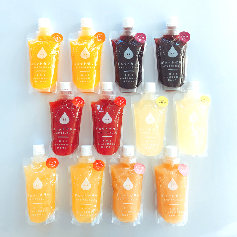 税込み 飲むゼリー6種 贅沢セット - 国産フルーツをギュット絞った
