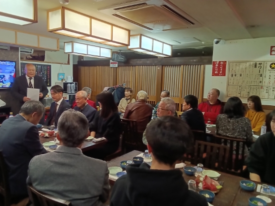 大森駅東口商店会　白鳥会長　あいさつ