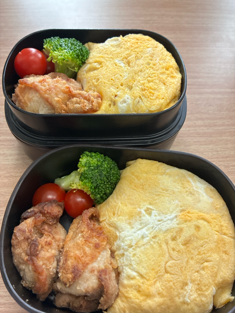 二段オムライス弁当です！美味しかったです😋