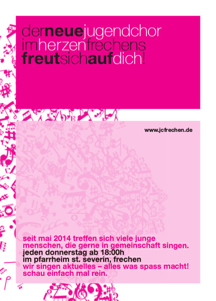 Flyer Jugendchor Vorderseite