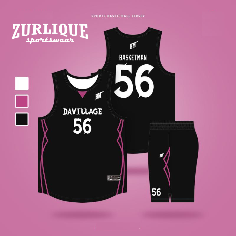 Basketball jersey and shorts with accents.  Name and numbers are printed on the front and back of the jersey.