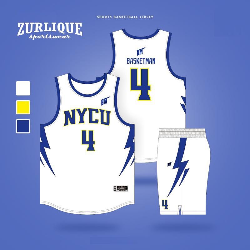 Basketball jersey and shorts with accents