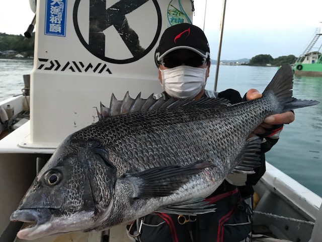 ４月２４日　磯釣りで武藤さん　ガバチヌ５０．６cm