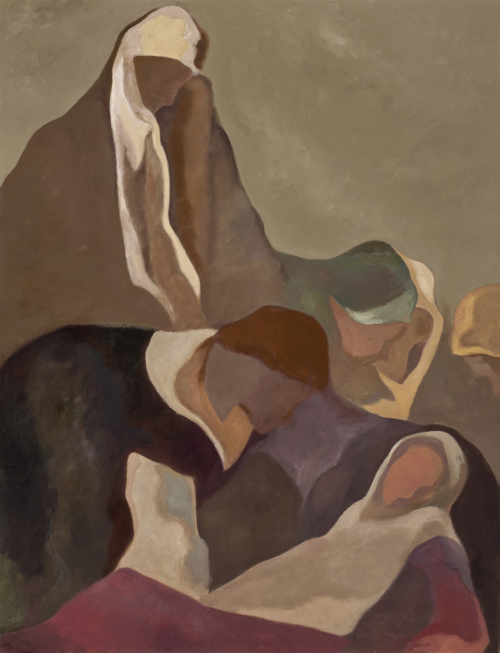 ©Wendy Van Haerlem, Mourning, Study after Bassano, 1978, oil on canvas, 48 x 36 inches / 122 x 91 cm.