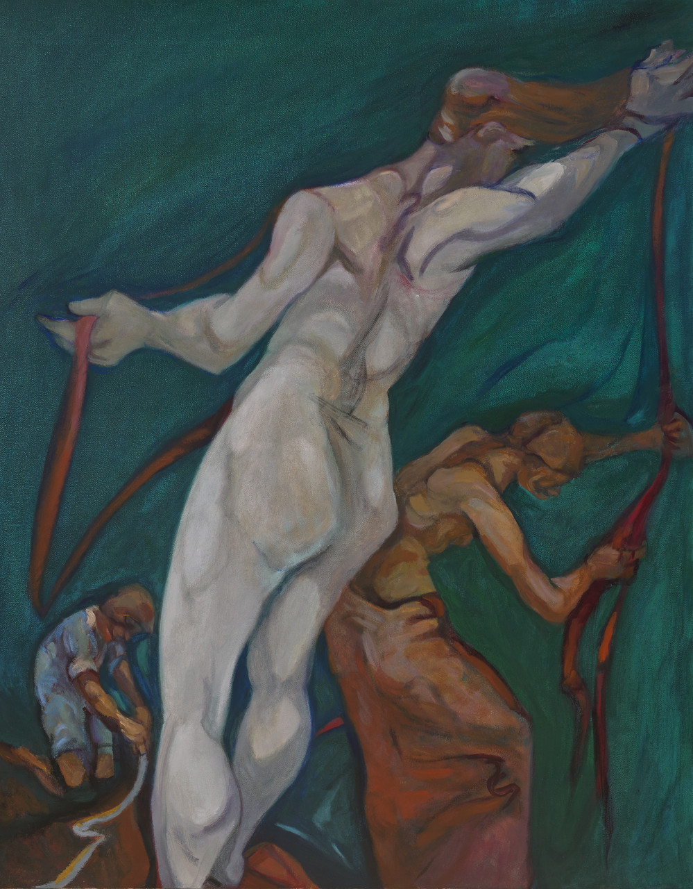 ©Wendy Van Haerlem, Norns and Mariners, 2015, oil on canvas,  28 x 22 inches / 71 x 56 cm.