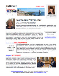 Entrevue Citoyenne du Monde - Raymonde Provencher