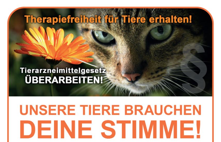 Online Petition: Therapiefreiheit für Tiere erhalten Tierarzneimittelgesetz überarbeiten