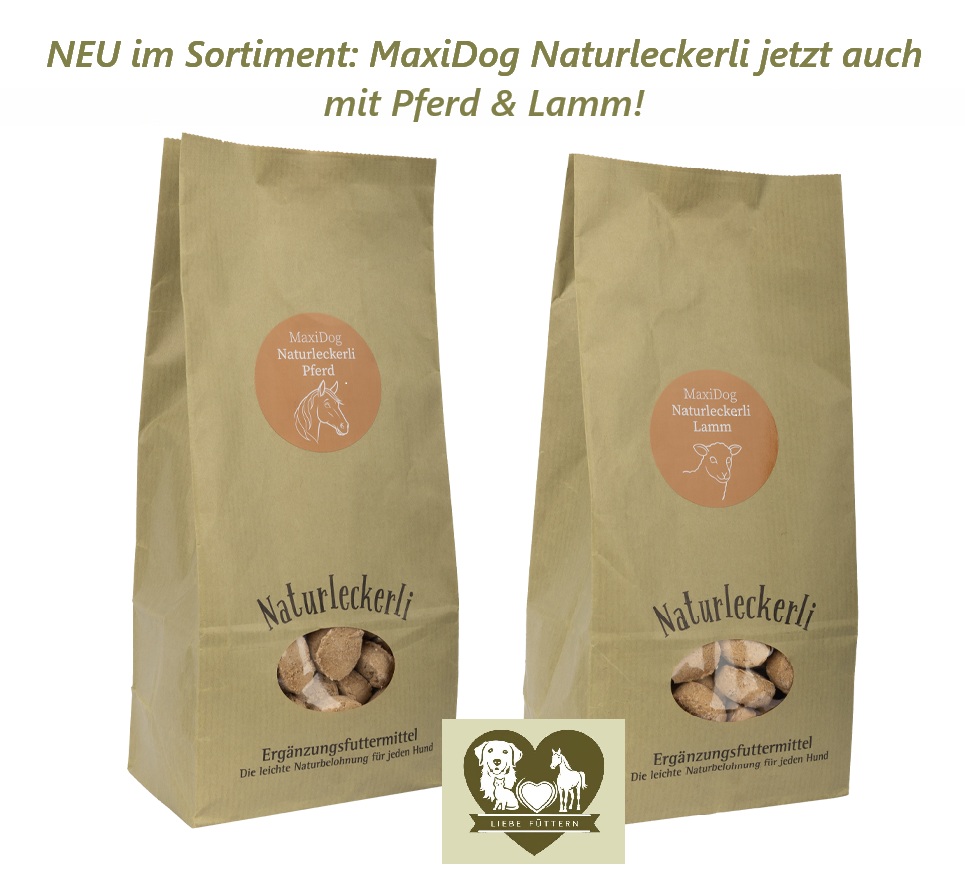 MaxiDog Naturleckerli mit Pferd & Lamm - NEU am Juli 2025